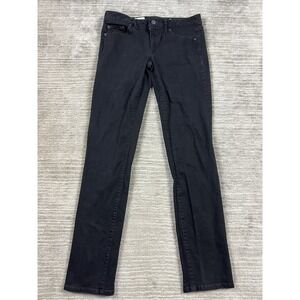 Gap 1969 Jeans Womens 26 Black Real Straight Leg Denim Cotton Blend Casual